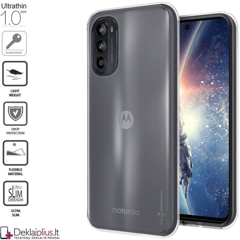 Silikoninis dėklas 1.0 mm storio - permatomas (Motorola Moto G52/G82) Silikoninis dėklas 1.0 mm storio - permatomas (Motorola Moto G52/G82)